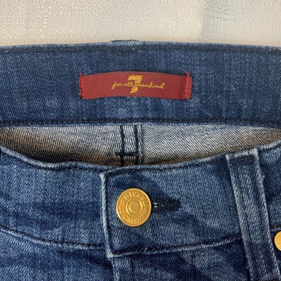 7 for all mankind womens size 26 zebra print skinny jeans - Picture 3 of 8